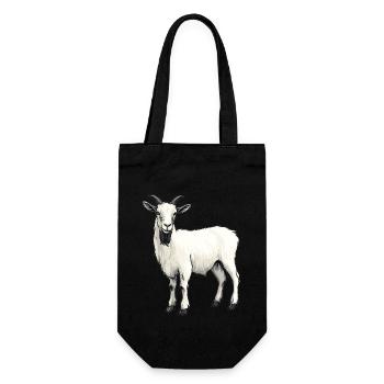 goats goat - Gift Bag for Bottles - black - Front