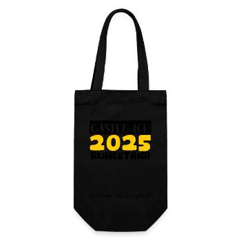 Pension 2025 Guestbook Pension Retirement Grandma Grandpa - Gift Bag for Bottles - black - Front