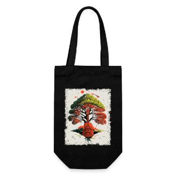 Yggdrasil Musicien de la nature Arbre de vie - Sac à bouteille - noir - Devant