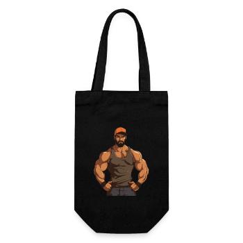 Workout Bodybuilder Muscles Bodybuilding Gym - Gift Bag for Bottles - black - Front