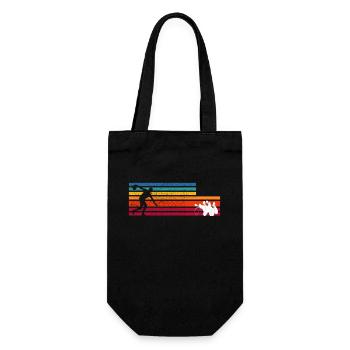 Bowling Retro Style for Bowling Lovers - Gift Bag for Bottles - black - Front