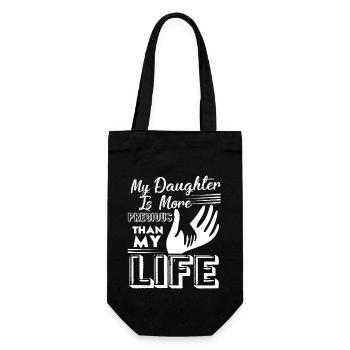 Mother's Day My Daughter Is More Precious - Gift Bag for Bottles - black - Front