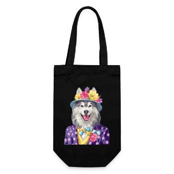 Alaskan Malamute - Geschenkbeutel für Flaschen - Schwarz - Vorne
