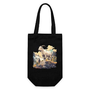 goats goat - Gift Bag for Bottles - black - Front