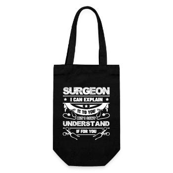 Surgeon I Can Explain It To You - Gift Bag for Bottles - black - Front