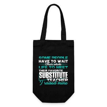 Substitute Teacher Proud Substitute Teacher Parent - Gift Bag for Bottles - black - Front