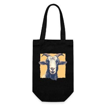 goats goat - Gift Bag for Bottles - black - Front