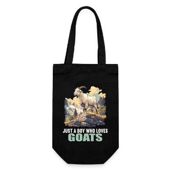 goats goat - Gift Bag for Bottles - black - Front