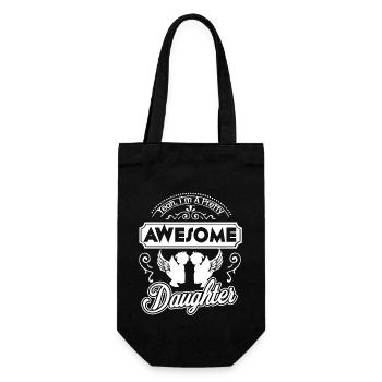 I Am A Pretty Awesome Daughter - Gift Bag for Bottles - black - Front