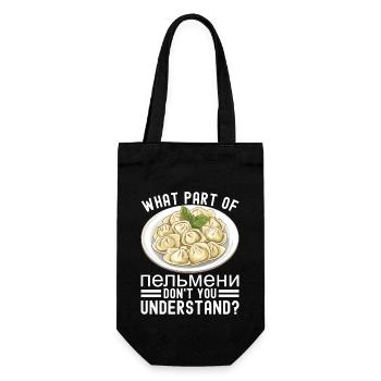 Pelmeni Russian Cuisine - Gift Bag for Bottles - black - Front