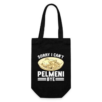 Pelmeni Russische Küche - Geschenkbeutel für Flaschen - Schwarz - Vorne