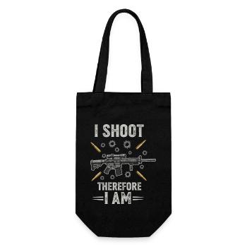 Je tire, donc je suis. - Sac à bouteille - noir - Devant