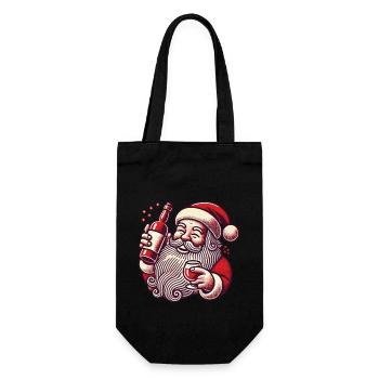 Humour de Noël : le Père Noël adore l' - Sac à bouteille - noir - Devant