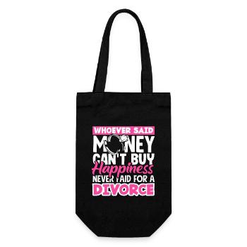 You can't buy happiness with money Paid for - Gift Bag for Bottles - black - Front