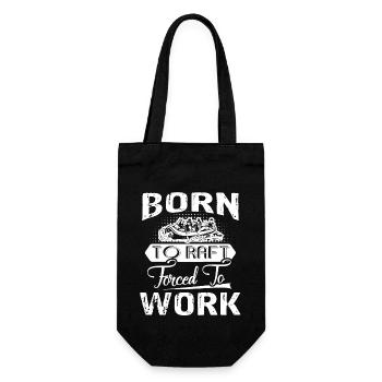 Rafting Born To Raft Forced To Work - Gift Bag for Bottles - black - Front