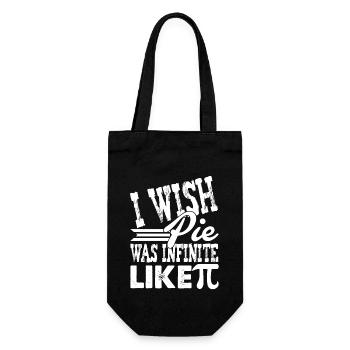 Pi Day I Wish Pie Was Infinite Like Pi - Gift Bag for Bottles - black - Front