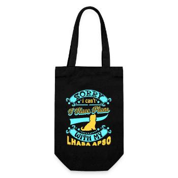 I Have Plans With My Lhasa Apso - Gift Bag for Bottles - black - Front