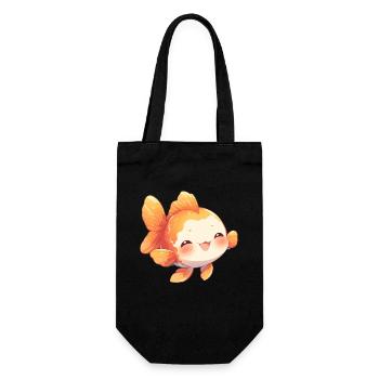 poisson rouge - Sac à bouteille - noir - Devant