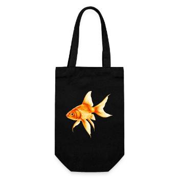 poisson rouge - Sac à bouteille - noir - Devant