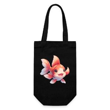 poisson rouge - Sac à bouteille - noir - Devant