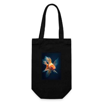 poisson rouge - Sac à bouteille - noir - Devant