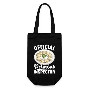 Pelmeni Russische Küche - Geschenkbeutel für Flaschen - Schwarz - Vorne