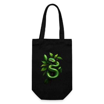 Green Tree Python Snakes Lover Terrarium - Gift Bag for Bottles - black - Front