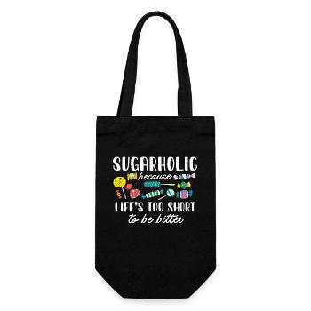 Sugarholic Sweets Sugar Candy Enthusiast - Gift Bag for Bottles - black - Front