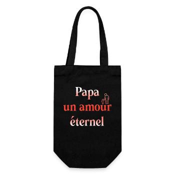 papa père papou humour blague cadeau - Sac à bouteille - noir - Devant