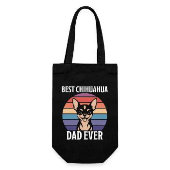 Chihuahua Disant Papa Drôle Chihuahua Cadeau - Sac à bouteille - noir - Devant