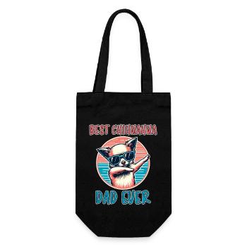 Chihuahua Saying Dad Funny Chihuahua Gift - Gift Bag for Bottles - black - Front