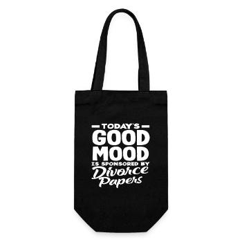 Today's Mood Sponsored by Divorce - Gift Bag for Bottles - black - Front
