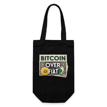 Bitcoin Over – Crypto Design for Enthusiasts - Gift Bag for Bottles - black - Front