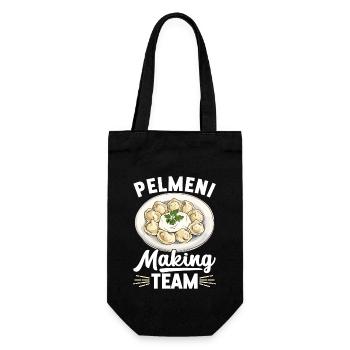 Pelmeni Russian Cuisine - Gift Bag for Bottles - black - Front