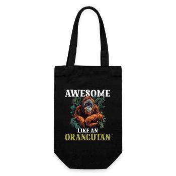 Génial comme un orang-outan – Soyez sauvage et - Sac à bouteille - noir - Devant