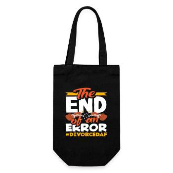 The End of an Error Divorced Af Divorce - Gift Bag for Bottles - black - Front