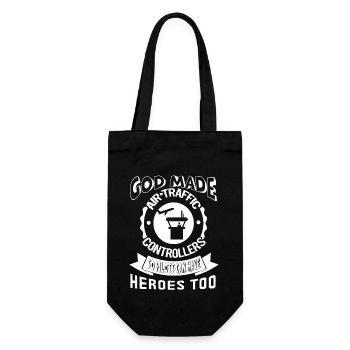 God Made Air Traffic Controllers - Gift Bag for Bottles - black - Front