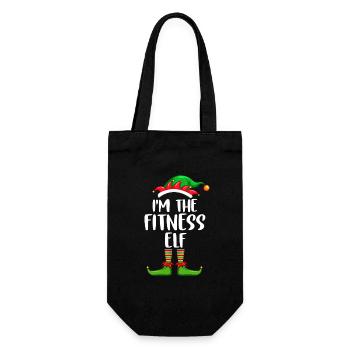 I'm The Fitness Elf Shirt Matching Family - Geschenkbeutel für Flaschen - Schwarz - Vorne
