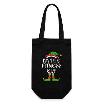 I'm The Fitness Elf Shirt Matching Family - Geschenkbeutel für Flaschen - Schwarz - Vorne