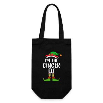 I'm The Ginger Elf Shirt Matching Family Christmas - Geschenkbeutel für Flaschen - Schwarz - Vorne