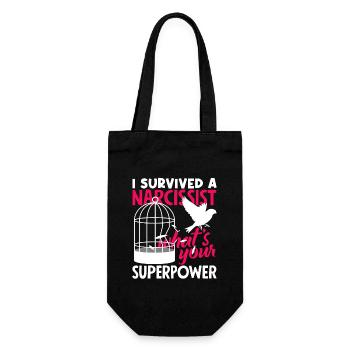 Ich Habe Eine Narzisstische Superpower-scheidung - Geschenkbeutel für Flaschen - Schwarz - Vorne