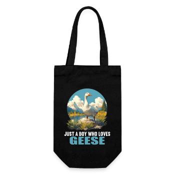 geese goose - Gift Bag for Bottles - black - Front