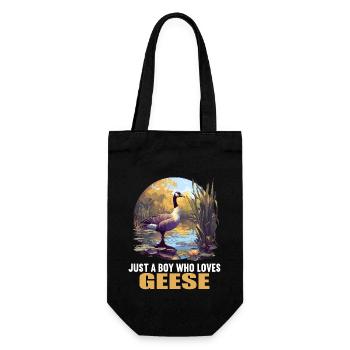 geese goose - Gift Bag for Bottles - black - Front