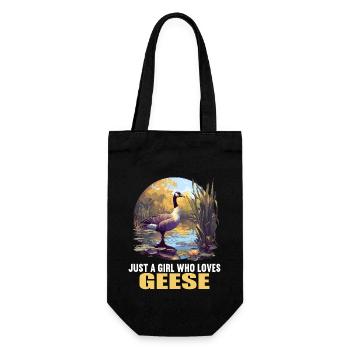 geese goose - Gift Bag for Bottles - black - Front