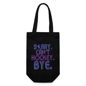 Sorry Can't Hockey Bye Hockey Lover - Gift Bag for Bottles - black - Front