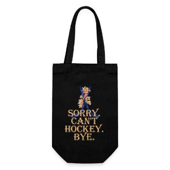 Sorry Can't Hockey Bye Hockey Lover - Gift Bag for Bottles - black - Front
