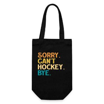 Sorry Can't Hockey Bye Hockey Lover - Gift Bag for Bottles - black - Front