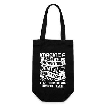Dental Assistant Life Without Dental Assistant - Gift Bag for Bottles - black - Front