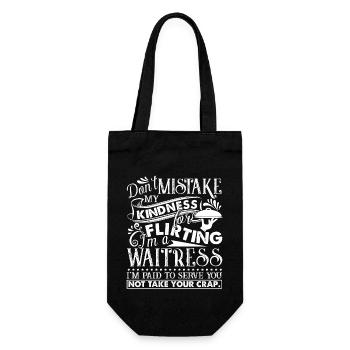 Waitress I am A Waitress - Gift Bag for Bottles - black - Front