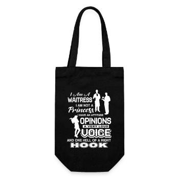 Waitress I am A Waitress - Gift Bag for Bottles - black - Front